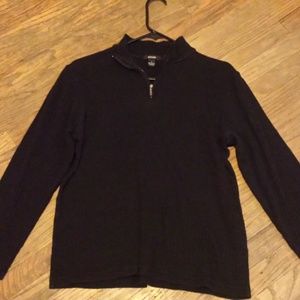 Alfani Black Men's Zip Up Sweater S